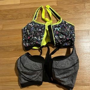 Set if 2 VS front closer and zip up sports bra 34DDD